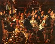 Jacob Jordaens Bean Feast oil painting reproduction